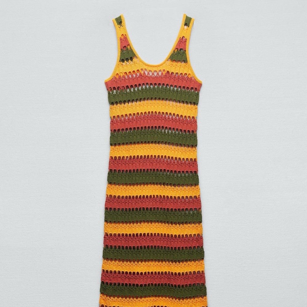 Striped Multicolor Knit Dress